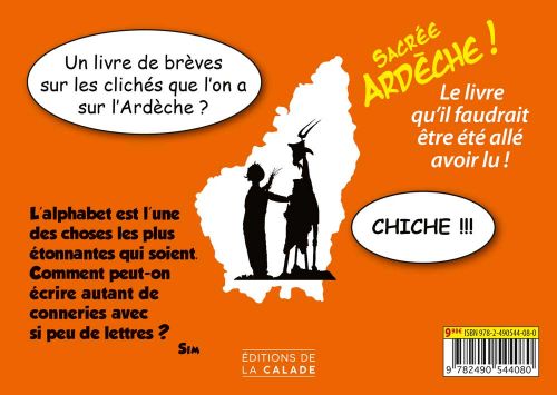 dernière couverture du livre de brèves de Pistil Sacré Ardèche éditions de la calade Ardèche